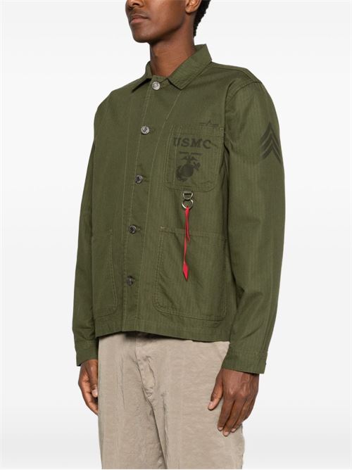 Overshirt uomo Alpha Industries verde militare Alpha Industries | 266113142